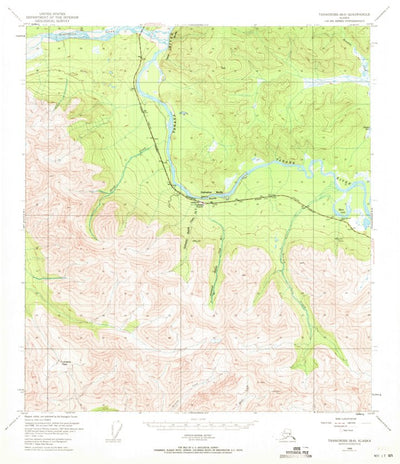 United States Geological Survey Tanacross B-6, AK (1949, 63360-Scale) digital map