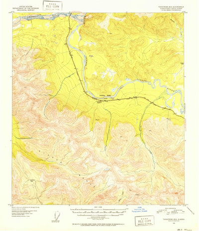 United States Geological Survey Tanacross B-6, AK (1951, 63360-Scale) digital map