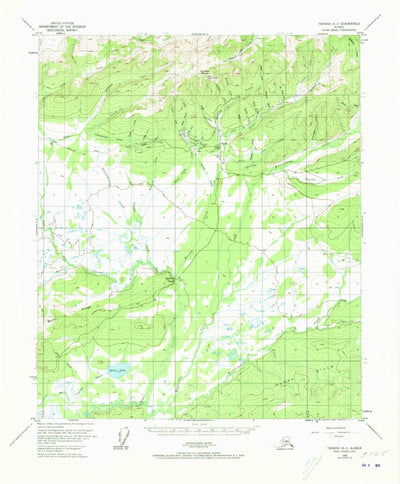United States Geological Survey Tanana A-1, AK (1952, 63360-Scale) digital map