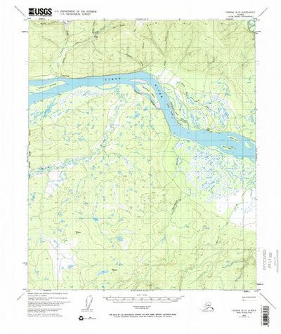 United States Geological Survey Tanana A-6, AK (1952, 63360-Scale) digital map