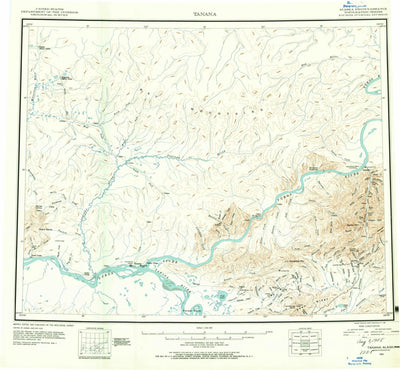 United States Geological Survey Tanana, AK (1951, 250000-Scale) digital map