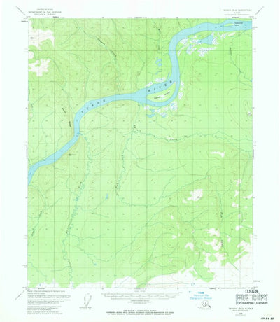United States Geological Survey Tanana B-2, AK (1956, 63360-Scale) digital map