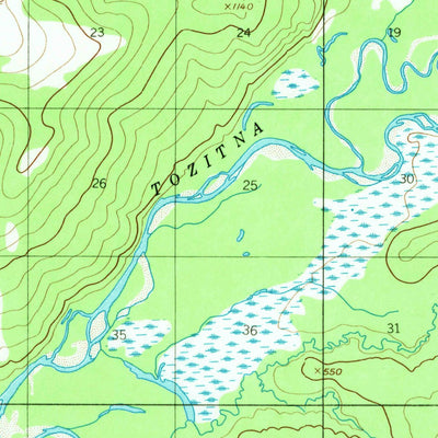 United States Geological Survey Tanana B-5, AK (1956, 63360-Scale) digital map