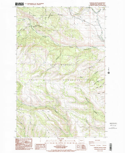 United States Geological Survey Taneum Canyon, WA (1985, 24000-Scale) digital map