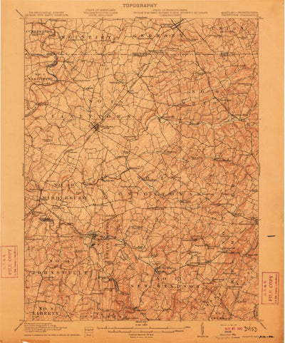 United States Geological Survey Taneytown, MD-PA (1911, 62500-Scale) digital map