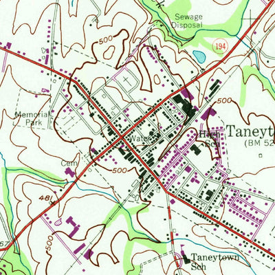 United States Geological Survey Taneytown, MD-PA (1953, 24000-Scale) digital map