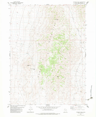 United States Geological Survey Tangent Peak, UT (1983, 24000-Scale) digital map