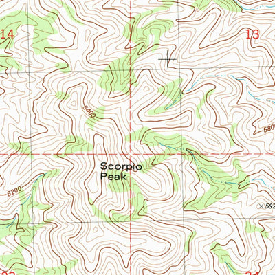 United States Geological Survey Tangent Peak, UT (1983, 24000-Scale) digital map