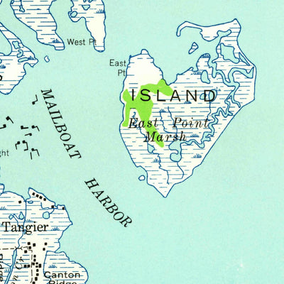 United States Geological Survey Tangier Island, VA (1942, 24000-Scale) digital map