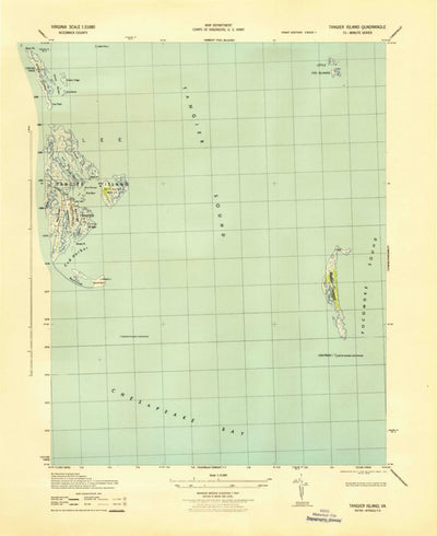 United States Geological Survey Tangier Island, VA (1943, 31680-Scale) digital map