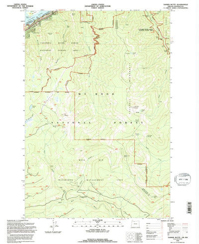 United States Geological Survey Tanner Butte, OR-WA (1994, 24000-Scale) digital map