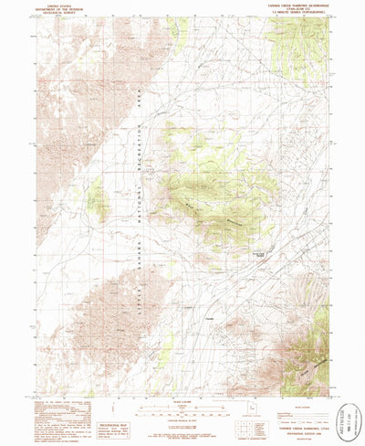 United States Geological Survey Tanner Creek Narrows, UT (1986, 24000-Scale) digital map