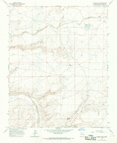 United States Geological Survey Tanner Lake, NM (1966, 24000-Scale) digital map