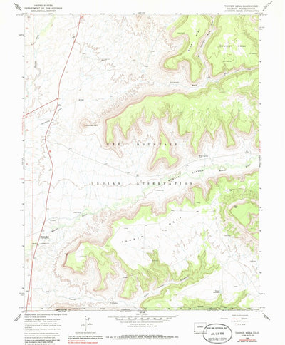 United States Geological Survey Tanner Mesa, CO (1966, 24000-Scale) digital map