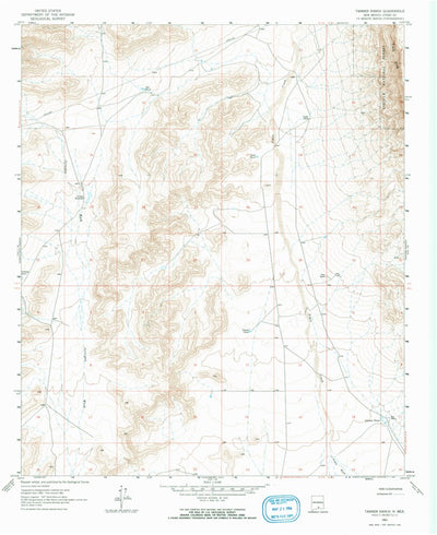 United States Geological Survey Tanner Ranch, NM (1963, 24000-Scale) digital map
