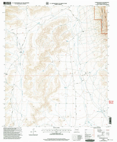 United States Geological Survey Tanner Ranch, NM (2001, 24000-Scale) digital map