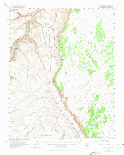 United States Geological Survey Tanner Wash, AZ (1954, 62500-Scale) digital map