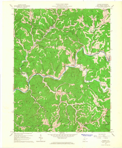 United States Geological Survey Tanner, WV (1965, 24000-Scale) digital map