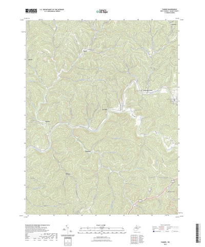 United States Geological Survey Tanner, WV (2023, 24000-Scale) digital map