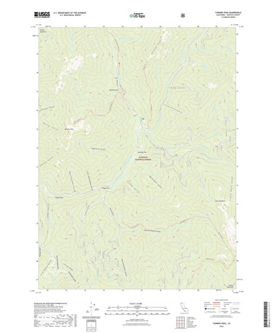 United States Geological Survey Tanners Peak, CA (2022, 24000-Scale) digital map