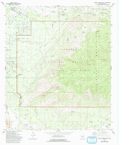 United States Geological Survey Tanque Verde Peak, AZ (1981, 24000-Scale) digital map