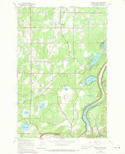 United States Geological Survey Tanwax Lake, WA (1959, 24000-Scale) digital map