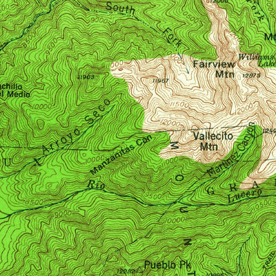 United States Geological Survey Taos And Vincity, NM (1936, 125000-Scale) digital map