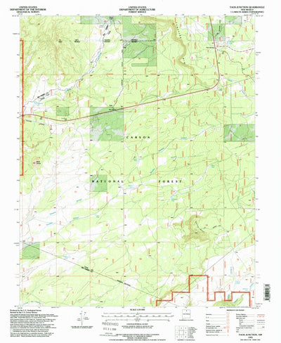 United States Geological Survey Taos Junction, NM (1995, 24000-Scale) digital map