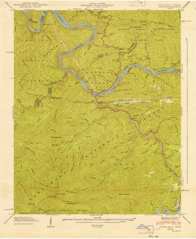 United States Geological Survey Tapoco, NC-TN (1941, 24000-Scale) digital map