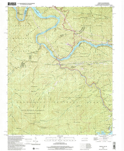 United States Geological Survey Tapoco, NC-TN (2000, 24000-Scale) digital map