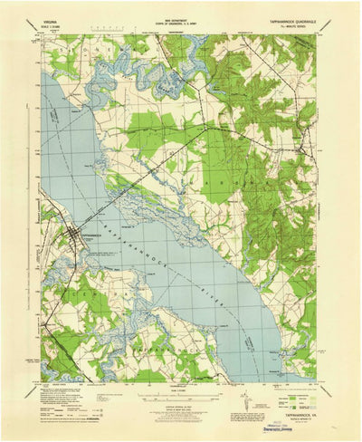 United States Geological Survey Tappahannock, VA (1944, 31680-Scale) digital map