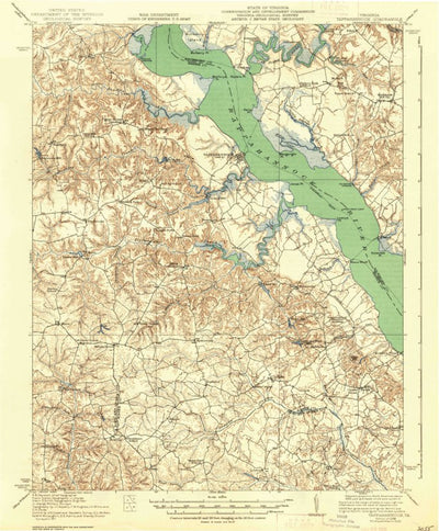 United States Geological Survey Tappahannok, VA (1919, 62500-Scale) digital map