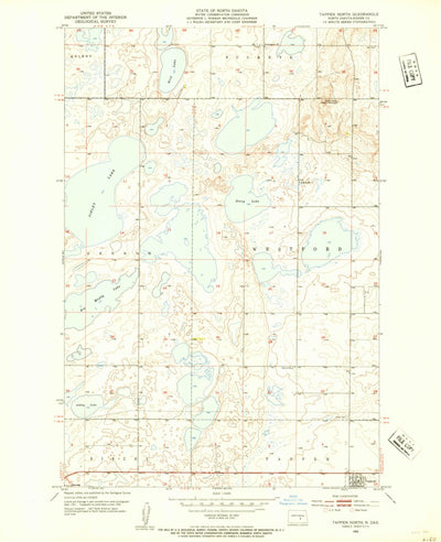 United States Geological Survey Tappen North, ND (1952, 24000-Scale) digital map
