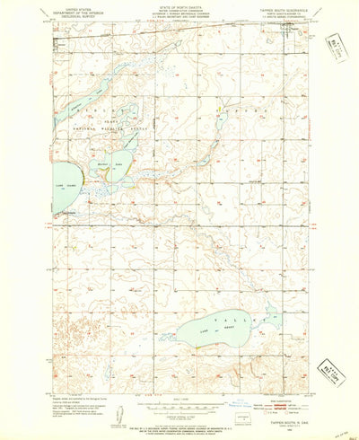 United States Geological Survey Tappen South, ND (1952, 24000-Scale) digital map
