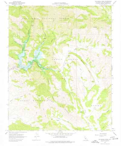 United States Geological Survey Tar Spring Ridge, CA (1967, 24000-Scale) digital map