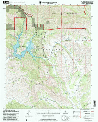 United States Geological Survey Tar Spring Ridge, CA (1995, 24000-Scale) digital map