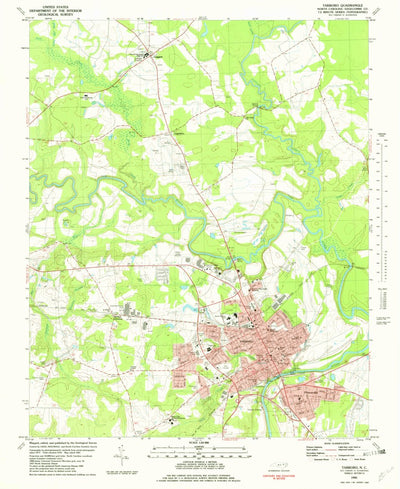 United States Geological Survey Tarboro, NC (1981, 24000-Scale) digital map