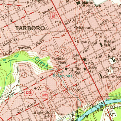 United States Geological Survey Tarboro, NC (1981, 24000-Scale) digital map