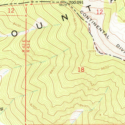 United States Geological Survey Targhee Peak, ID-MT (1964, 24000-Scale) digital map