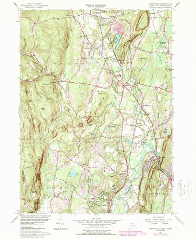 United States Geological Survey Tariffville, CT-MA (1956, 24000-Scale) digital map