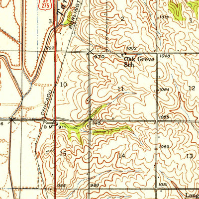 United States Geological Survey Tarkio, MO (1939, 62500-Scale) digital map