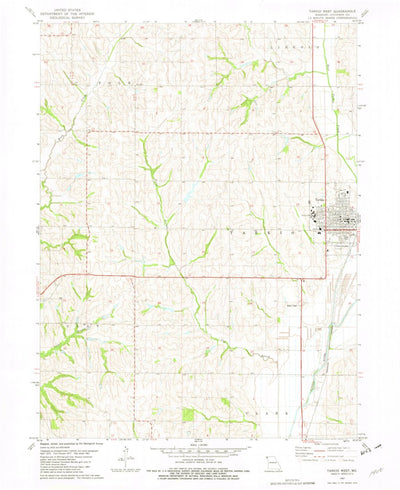 United States Geological Survey Tarkio West, MO (1981, 24000-Scale) digital map