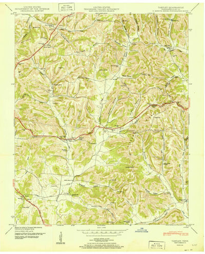 United States Geological Survey Tarpley, TN (1951, 24000-Scale) digital map