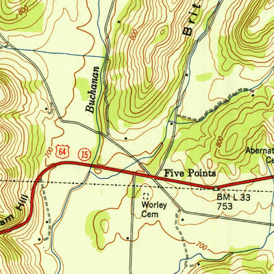 United States Geological Survey Tarpley, TN (1951, 24000-Scale) digital map