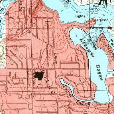 United States Geological Survey Tarpon Springs, FL (1995, 24000-Scale) digital map
