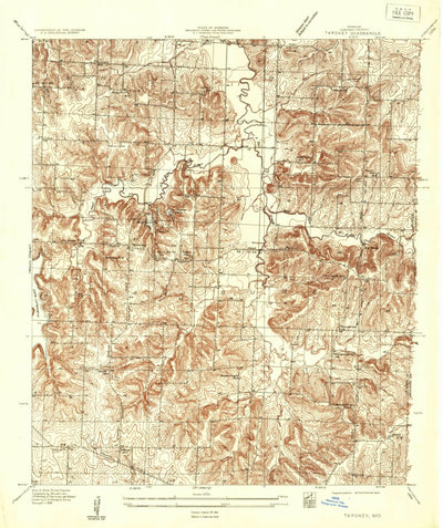 United States Geological Survey Tarsney Lakes, MO (1935, 24000-Scale) digital map