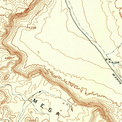 United States Geological Survey Tascotal Mesa, TX (1917, 62500-Scale) digital map