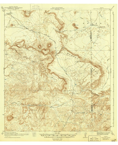 United States Geological Survey Tascotal Mesa, TX (1944, 62500-Scale) digital map