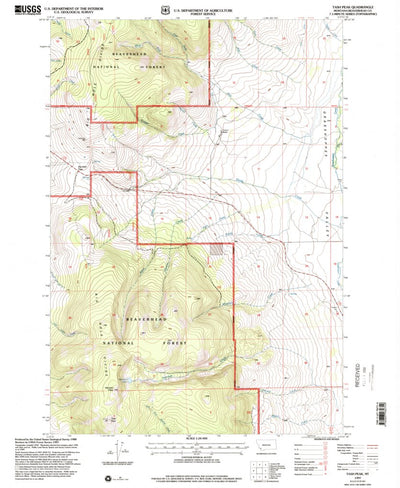 United States Geological Survey Tash Peak, MT (1997, 24000-Scale) digital map