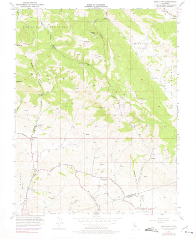 United States Geological Survey Tassajara, CA (1953, 24000-Scale) digital map